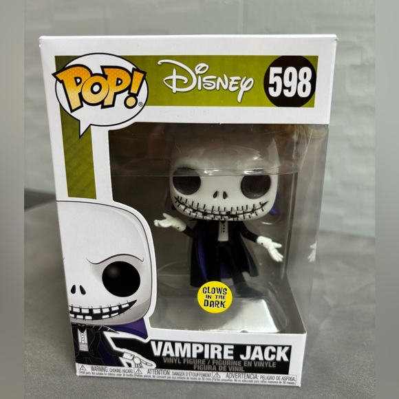 Funko Pop Disney #598 Vampire Jack Action Figure - Black and White - Picture 1 of 3